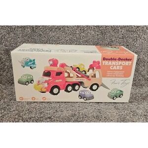 Double Decker 5n1 Princess Toy Car And Hauler. Lights And Sounds. New